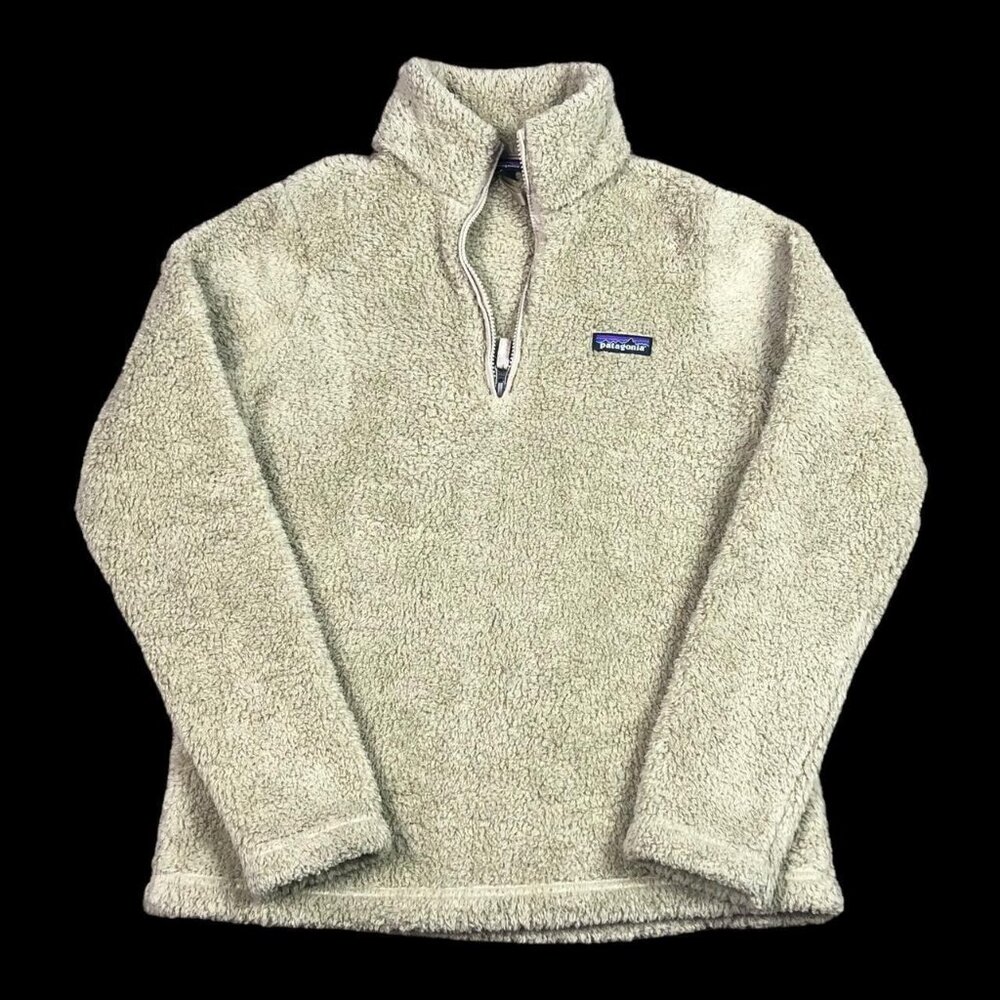 Patagonia Los Gatos 1/4 zip El Cap Khaki Fleece Women Medium